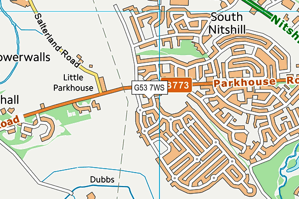 G53 7WS map - OS VectorMap District (Ordnance Survey) G53 7WS map - OS VectorMap District (Ordnance Survey)