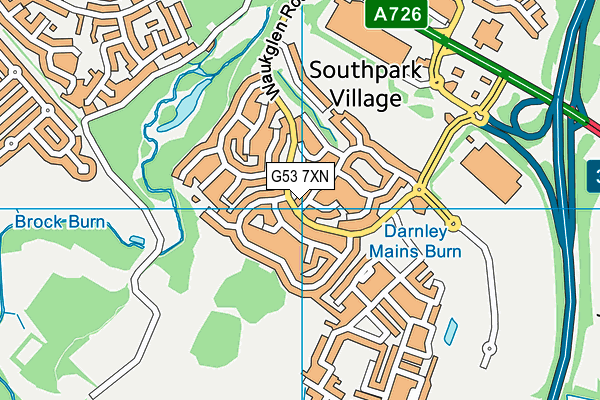 G53 7XN map - OS VectorMap District (Ordnance Survey)
