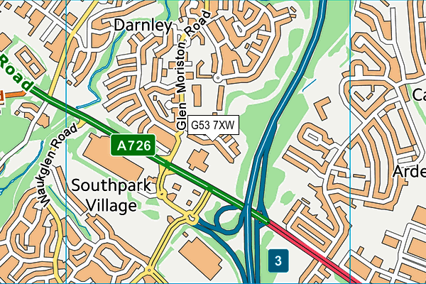 G53 7XW map - OS VectorMap District (Ordnance Survey)