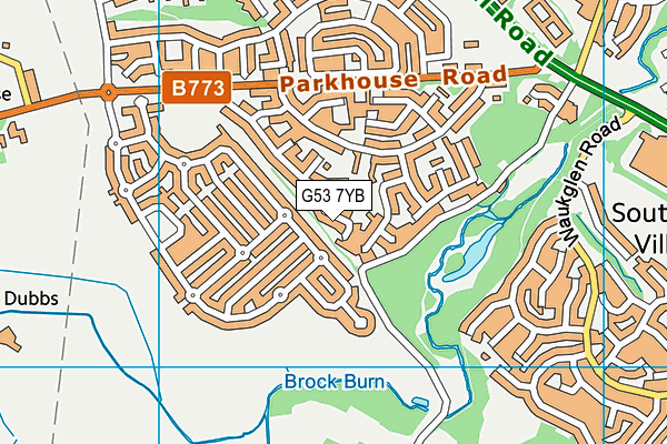 G53 7YB map - OS VectorMap District (Ordnance Survey)