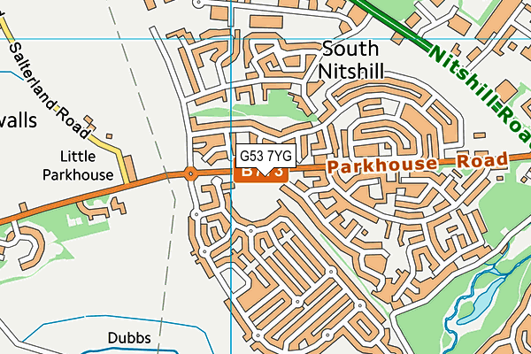 G53 7YG map - OS VectorMap District (Ordnance Survey)