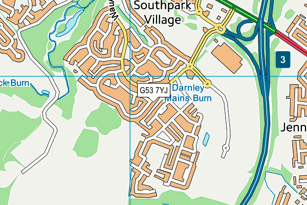 G53 7YJ map - OS VectorMap District (Ordnance Survey)