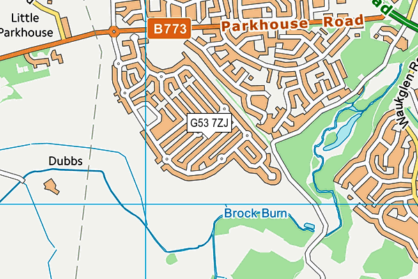 G53 7ZJ map - OS VectorMap District (Ordnance Survey) G53 7ZJ map - OS VectorMap District (Ordnance Survey)