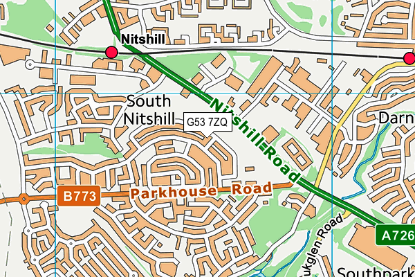 G53 7ZQ map - OS VectorMap District (Ordnance Survey)