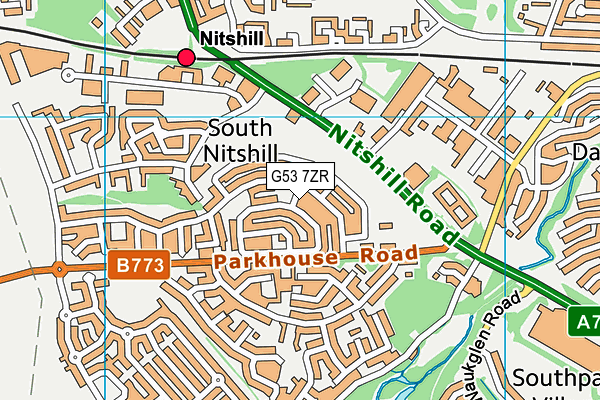 G53 7ZR map - OS VectorMap District (Ordnance Survey)