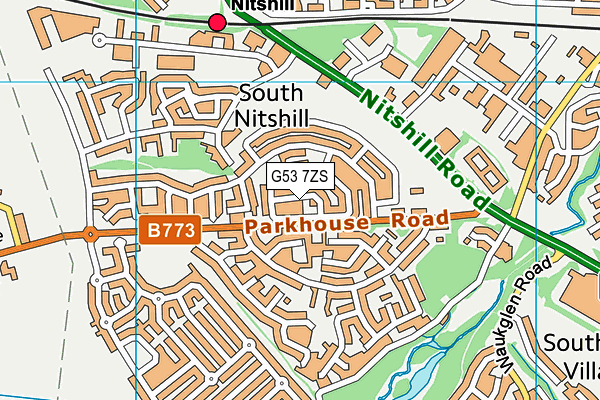 G53 7ZS map - OS VectorMap District (Ordnance Survey)