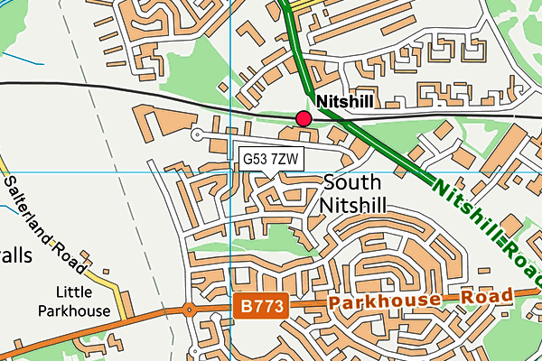 G53 7ZW map - OS VectorMap District (Ordnance Survey) G53 7ZW map - OS VectorMap District (Ordnance Survey)