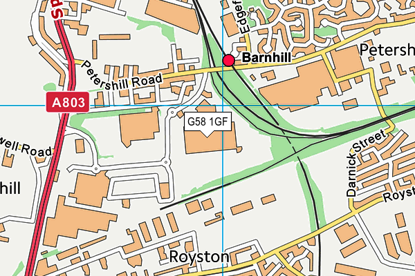 G58 1GF map - OS VectorMap District (Ordnance Survey)