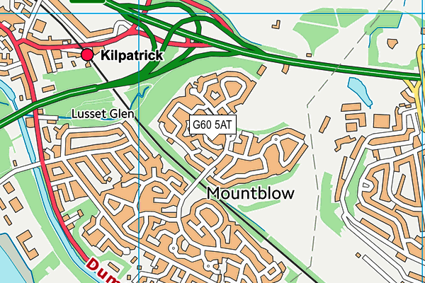 G60 5AT map - OS VectorMap District (Ordnance Survey)