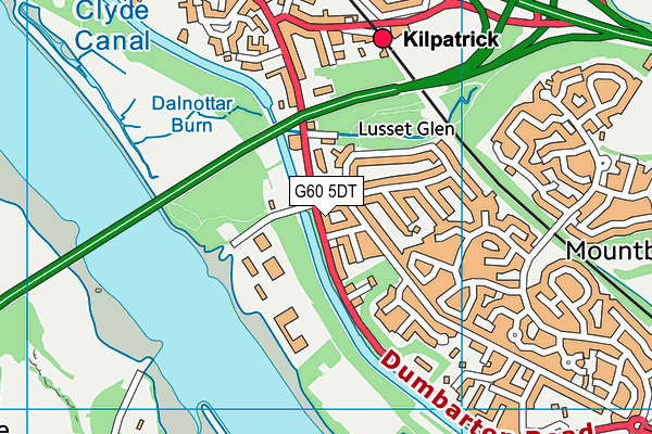 G60 5DT map - OS VectorMap District (Ordnance Survey)