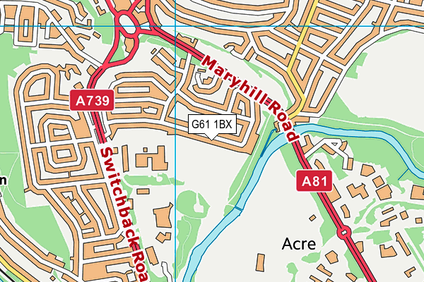 G61 1BX map - OS VectorMap District (Ordnance Survey) G61 1BX map - OS VectorMap District (Ordnance Survey)