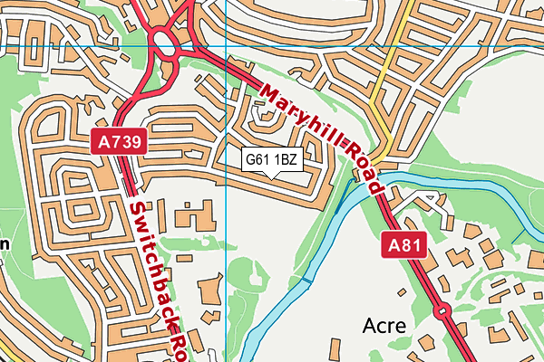 G61 1BZ map - OS VectorMap District (Ordnance Survey) G61 1BZ map - OS VectorMap District (Ordnance Survey)