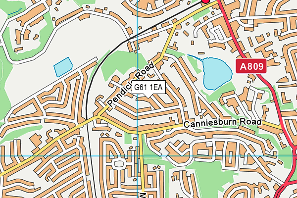 G61 1EA map - OS VectorMap District (Ordnance Survey) G61 1EA map - OS VectorMap District (Ordnance Survey)