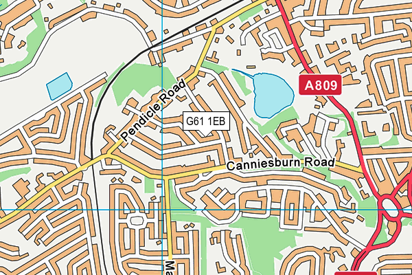 G61 1EB map - OS VectorMap District (Ordnance Survey) G61 1EB map - OS VectorMap District (Ordnance Survey)