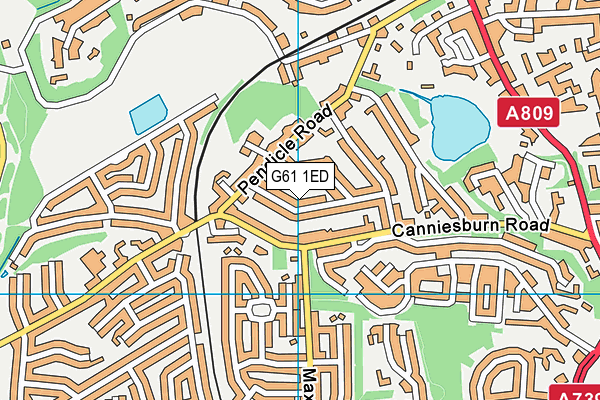 G61 1ED map - OS VectorMap District (Ordnance Survey) G61 1ED map - OS VectorMap District (Ordnance Survey)