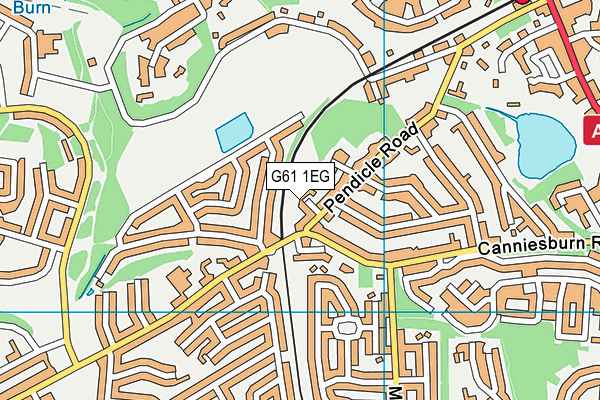 G61 1EG map - OS VectorMap District (Ordnance Survey)