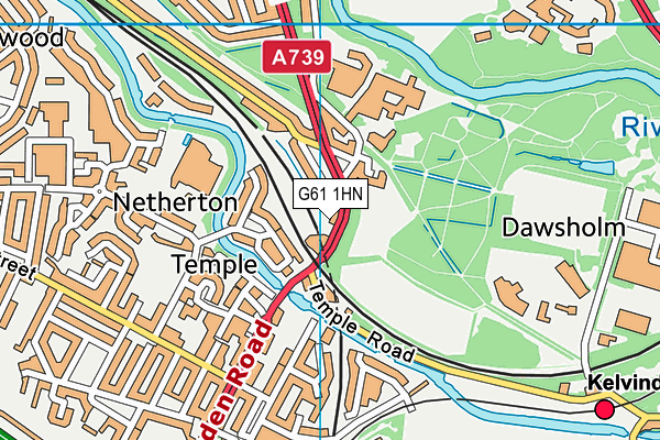 G61 1HN map - OS VectorMap District (Ordnance Survey)