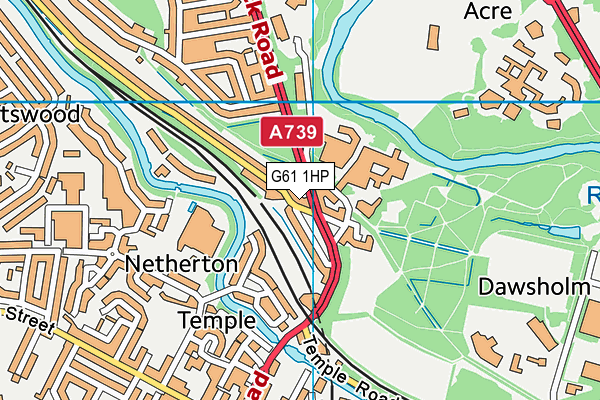 G61 1HP map - OS VectorMap District (Ordnance Survey)