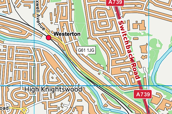G61 1JG map - OS VectorMap District (Ordnance Survey)