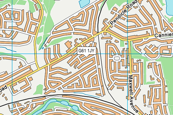 G61 1JY map - OS VectorMap District (Ordnance Survey) G61 1JY map - OS VectorMap District (Ordnance Survey)