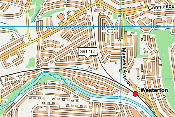 G61 1LJ map - OS VectorMap District (Ordnance Survey)