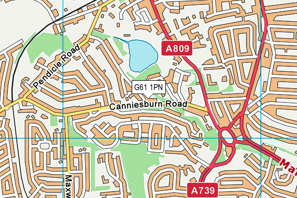 G61 1PN map - OS VectorMap District (Ordnance Survey) G61 1PN map - OS VectorMap District (Ordnance Survey)