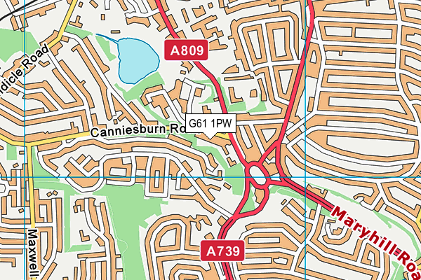 G61 1PW map - OS VectorMap District (Ordnance Survey) G61 1PW map - OS VectorMap District (Ordnance Survey)