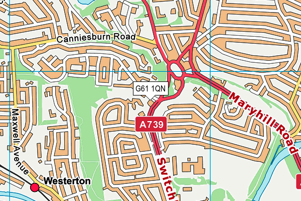 G61 1QN map - OS VectorMap District (Ordnance Survey)