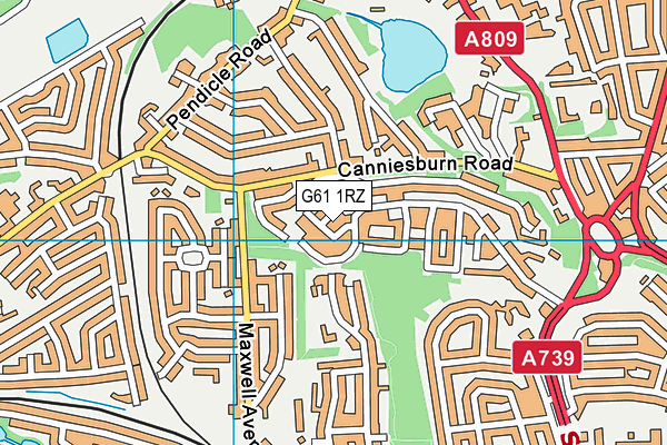 G61 1RZ map - OS VectorMap District (Ordnance Survey) G61 1RZ map - OS VectorMap District (Ordnance Survey)