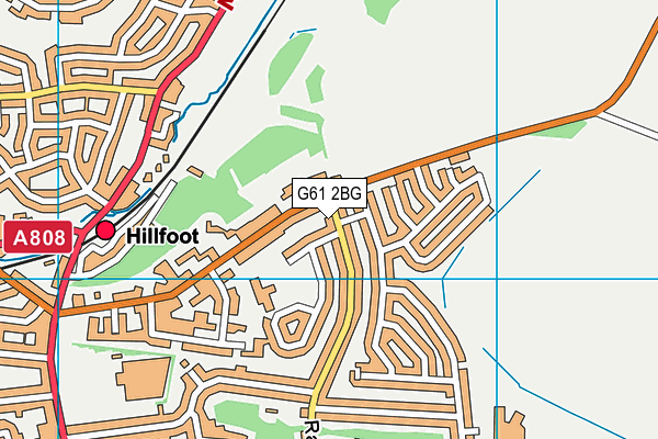 G61 2BG map - OS VectorMap District (Ordnance Survey)