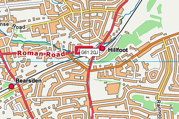 G61 2QJ map - OS VectorMap District (Ordnance Survey)