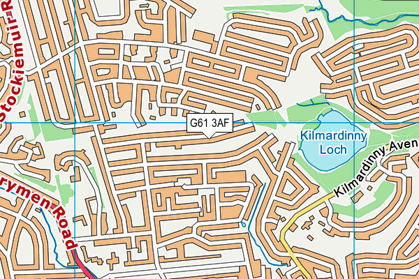 G61 3AF map - OS VectorMap District (Ordnance Survey) G61 3AF map - OS VectorMap District (Ordnance Survey)