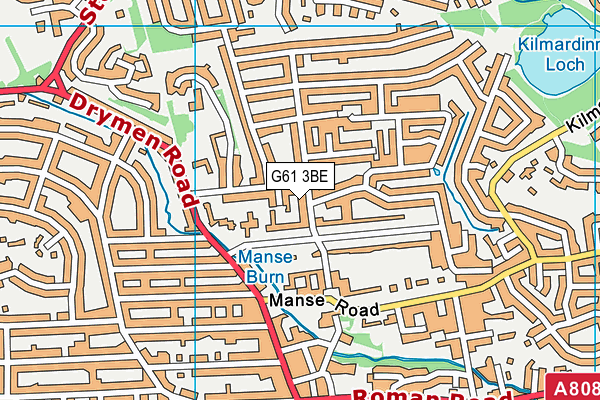 G61 3BE map - OS VectorMap District (Ordnance Survey) G61 3BE map - OS VectorMap District (Ordnance Survey)