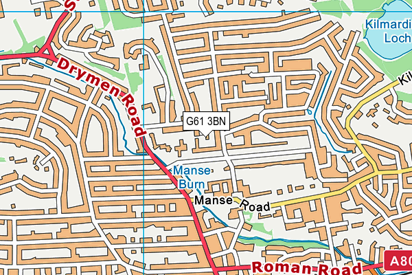 G61 3BN map - OS VectorMap District (Ordnance Survey)