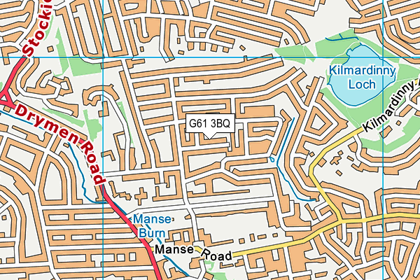 G61 3BQ map - OS VectorMap District (Ordnance Survey)