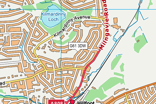 G61 3DW map - OS VectorMap District (Ordnance Survey) G61 3DW map - OS VectorMap District (Ordnance Survey)