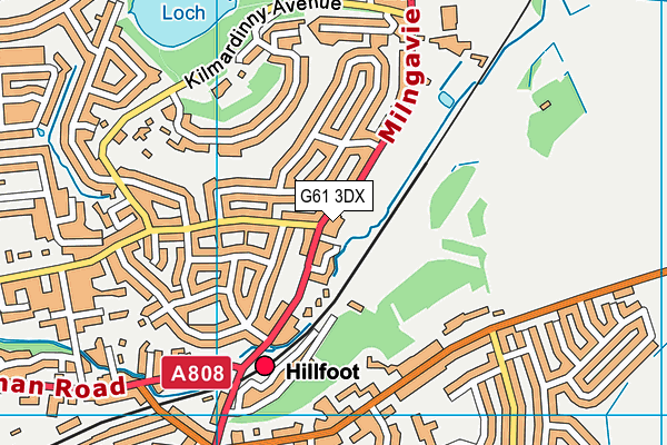 G61 3DX map - OS VectorMap District (Ordnance Survey) G61 3DX map - OS VectorMap District (Ordnance Survey)