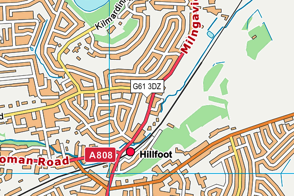 G61 3DZ map - OS VectorMap District (Ordnance Survey) G61 3DZ map - OS VectorMap District (Ordnance Survey)