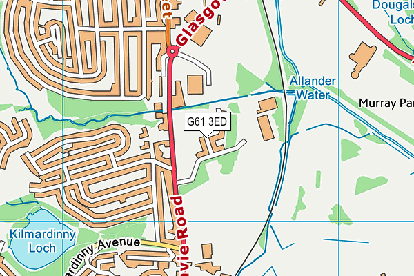 G61 3ED map - OS VectorMap District (Ordnance Survey)