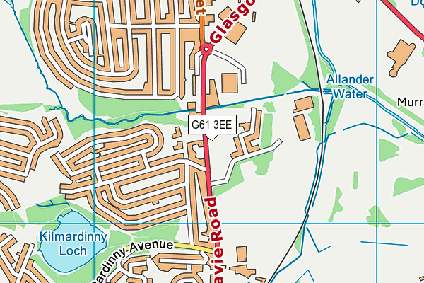 G61 3EE map - OS VectorMap District (Ordnance Survey) G61 3EE map - OS VectorMap District (Ordnance Survey)