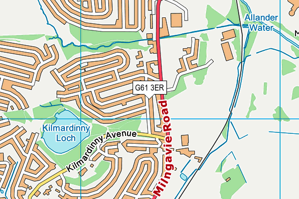 G61 3ER map - OS VectorMap District (Ordnance Survey) G61 3ER map - OS VectorMap District (Ordnance Survey)