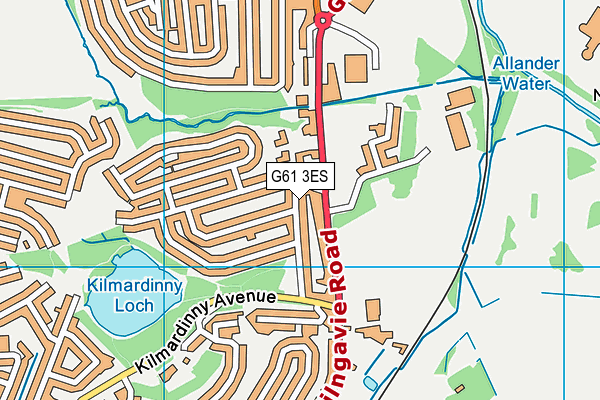 G61 3ES map - OS VectorMap District (Ordnance Survey) G61 3ES map - OS VectorMap District (Ordnance Survey)