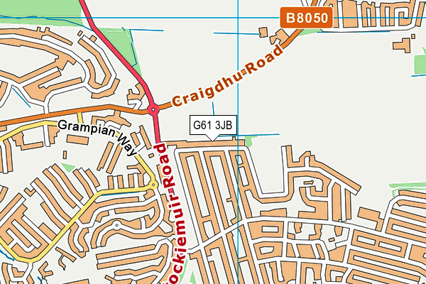 G61 3JB map - OS VectorMap District (Ordnance Survey)