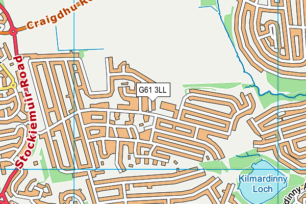 G61 3LL map - OS VectorMap District (Ordnance Survey) G61 3LL map - OS VectorMap District (Ordnance Survey)