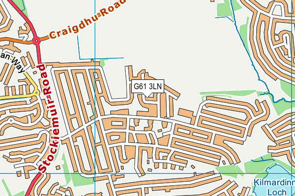 G61 3LN map - OS VectorMap District (Ordnance Survey)