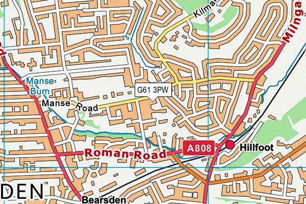 G61 3PW map - OS VectorMap District (Ordnance Survey) G61 3PW map - OS VectorMap District (Ordnance Survey)