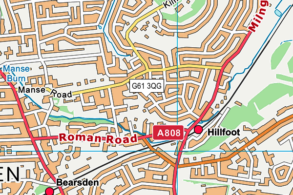 G61 3QG map - OS VectorMap District (Ordnance Survey) G61 3QG map - OS VectorMap District (Ordnance Survey)