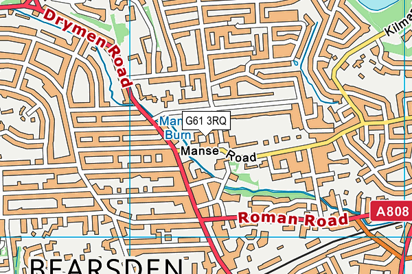 G61 3RQ map - OS VectorMap District (Ordnance Survey)