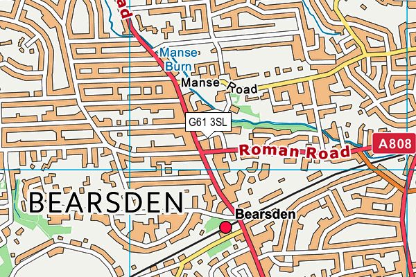 G61 3SL map - OS VectorMap District (Ordnance Survey)