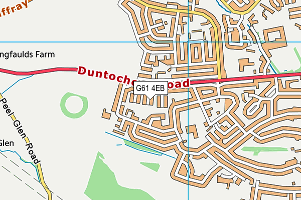 G61 4EB map - OS VectorMap District (Ordnance Survey)